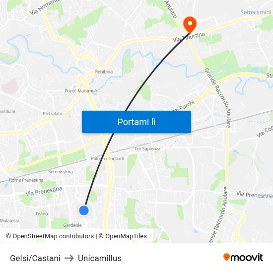 Gelsi/Castani to Unicamillus map