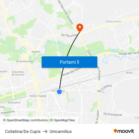 Collatina/De Cupis to Unicamillus map