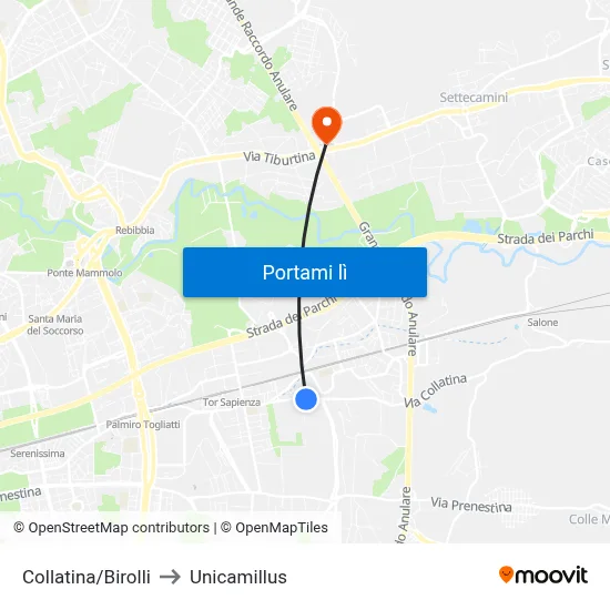 Collatina/Birolli to Unicamillus map