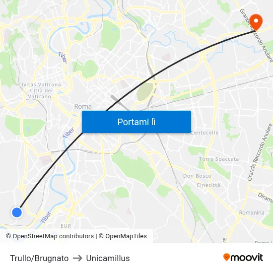 Trullo/Brugnato to Unicamillus map