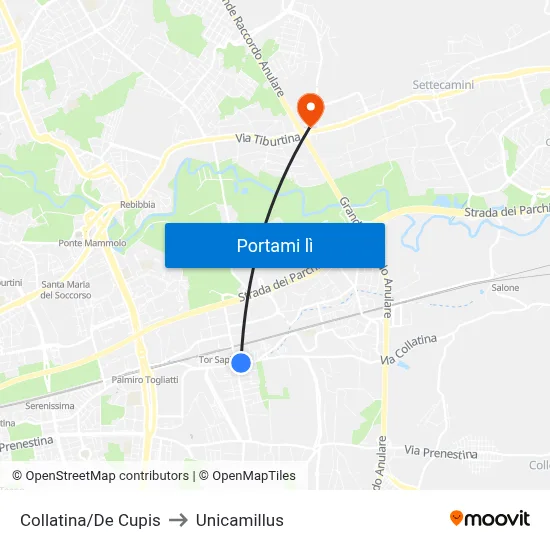 Collatina/De Cupis to Unicamillus map