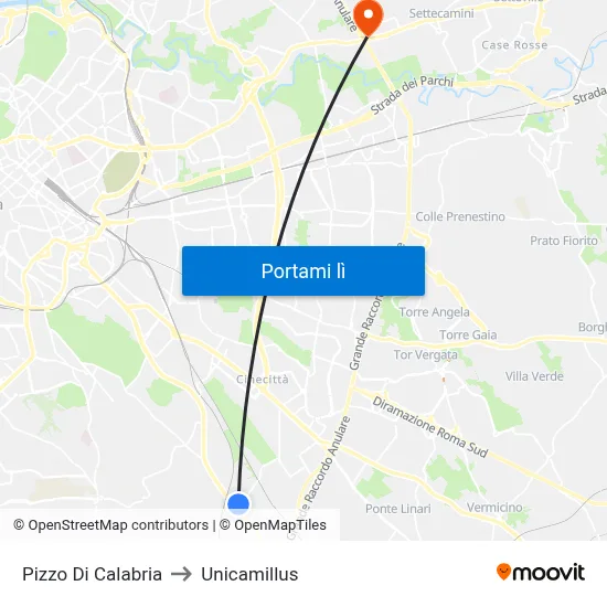 Pizzo Di Calabria to Unicamillus map