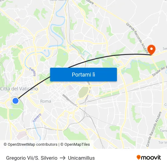 Gregorio Vii/S. Silverio to Unicamillus map