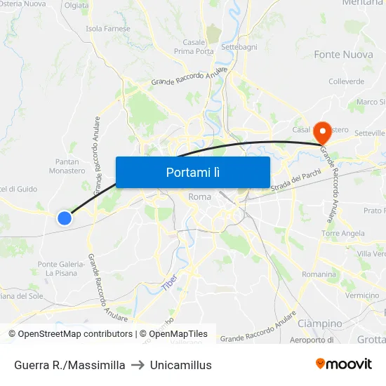 Guerra R./Massimilla to Unicamillus map