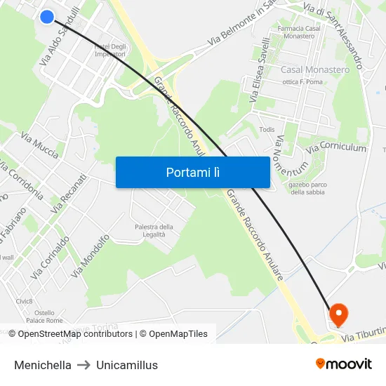 Menichella to Unicamillus map