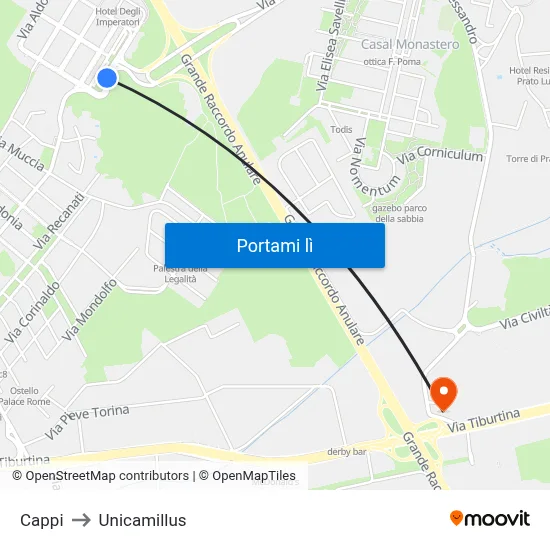 Cappi to Unicamillus map