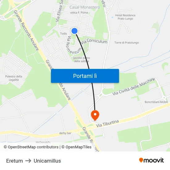 Eretum to Unicamillus map