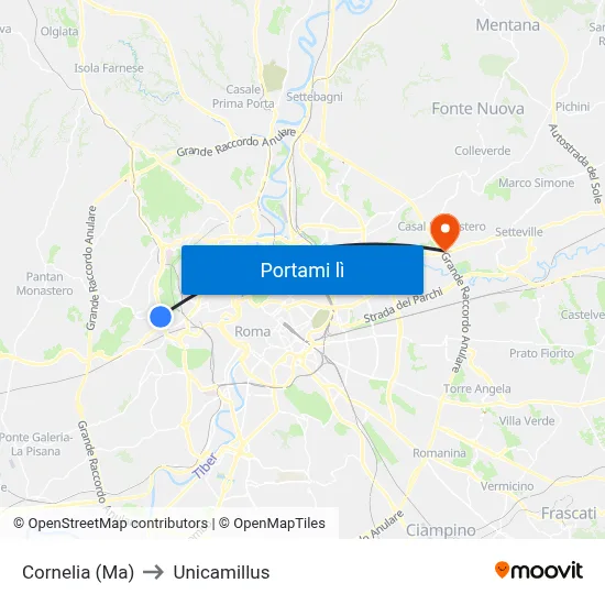 Cornelia (Ma) to Unicamillus map