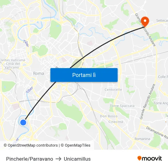 Pincherle/Parravano to Unicamillus map