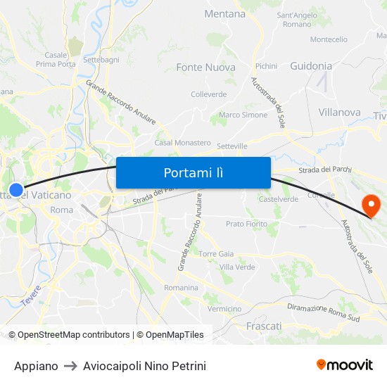 Appiano to Aviocaipoli Nino Petrini map