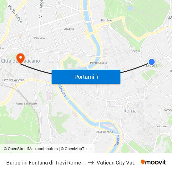 Barberini Fontana di Trevi Rome Metro to Vatican City Vatican map