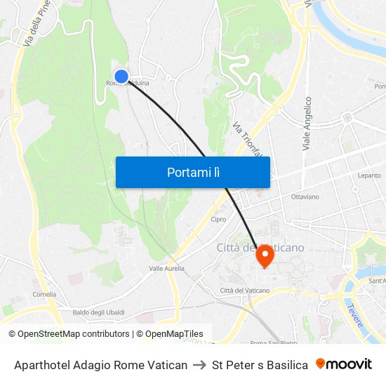 Aparthotel Adagio Rome Vatican to St Peter s Basilica map