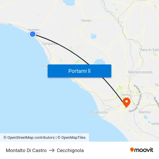 Montalto Di Castro to Cecchignola map