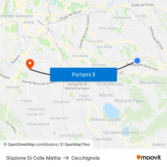 Stazione Di Colle Mattia to Cecchignola map