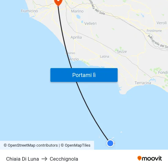 Chiaia Di Luna to Cecchignola map