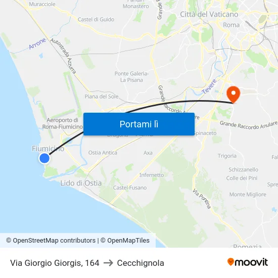 Via Giorgio Giorgis, 164 to Cecchignola map