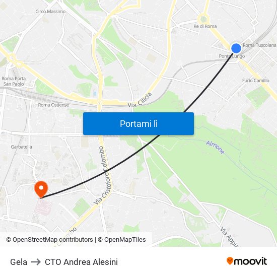 Gela to CTO Andrea Alesini map