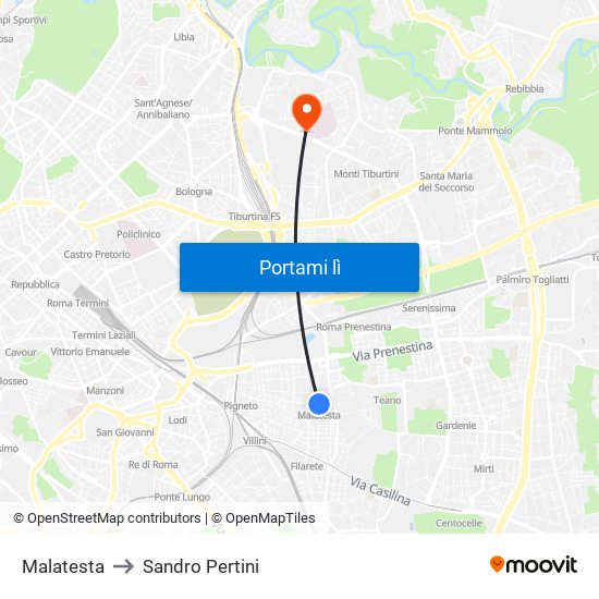 Malatesta to Sandro Pertini map