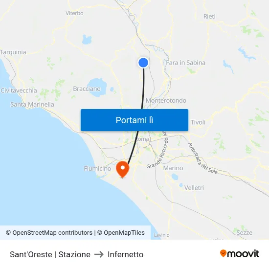 Sant'Oreste | Stazione to Infernetto map