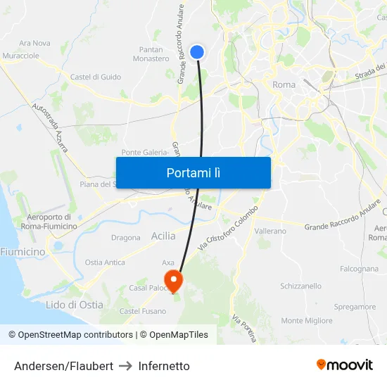Andersen/Flaubert to Infernetto map