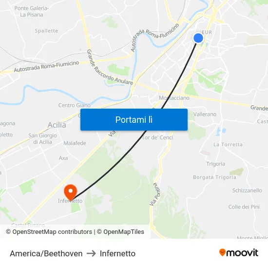America/Beethoven to Infernetto map