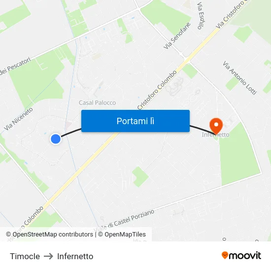 Timocle to Infernetto map