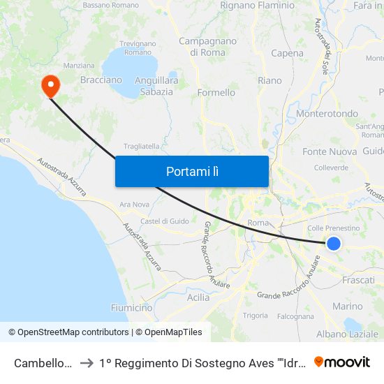 Cambellotti to 1º Reggimento Di Sostegno Aves ""Idra"" map