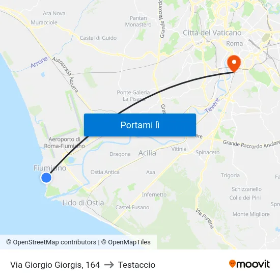 Via Giorgio Giorgis, 164 to Testaccio map