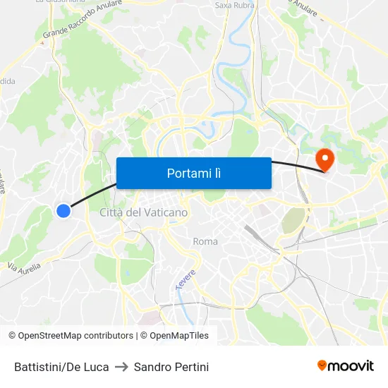 Battistini/De Luca to Sandro Pertini map