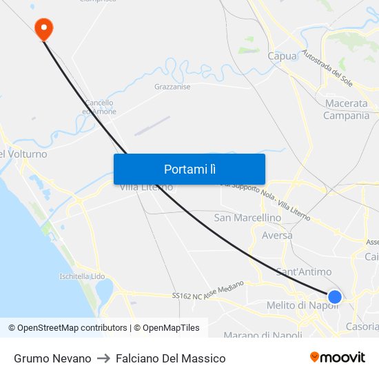 Grumo Nevano to Falciano Del Massico map