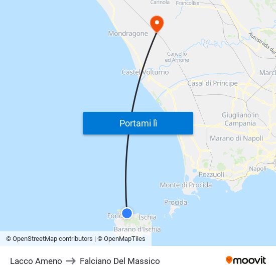 Lacco Ameno to Falciano Del Massico map