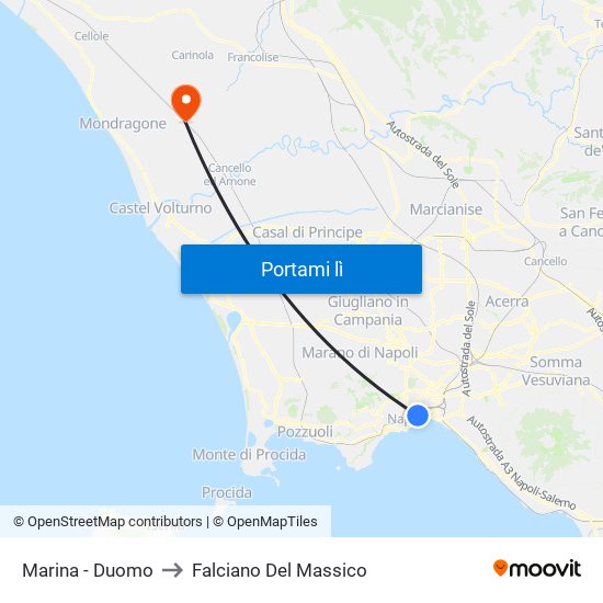 Marina - Duomo to Falciano Del Massico map