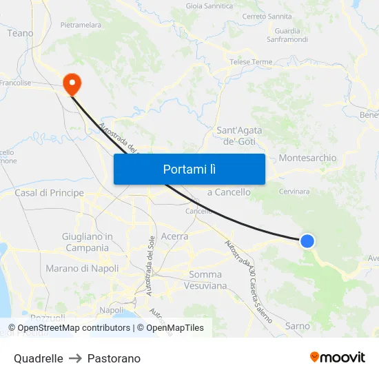 Quadrelle to Pastorano map