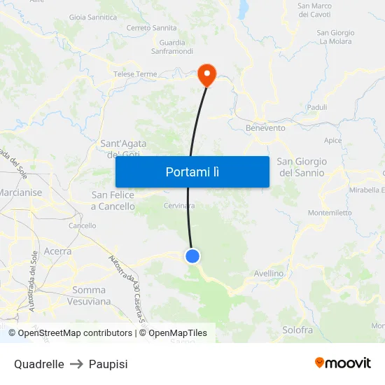 Quadrelle to Paupisi map