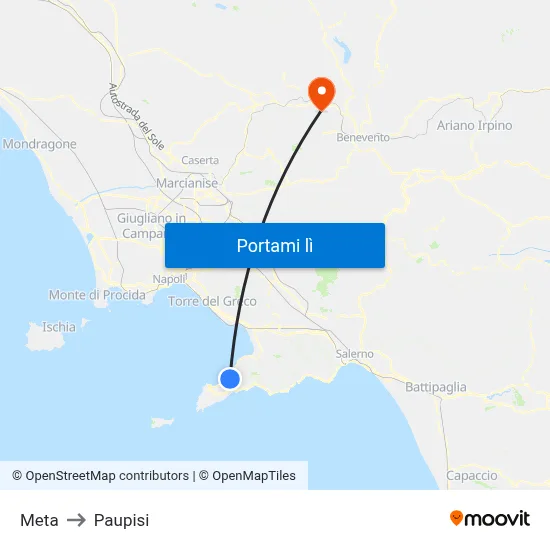 Meta to Paupisi map