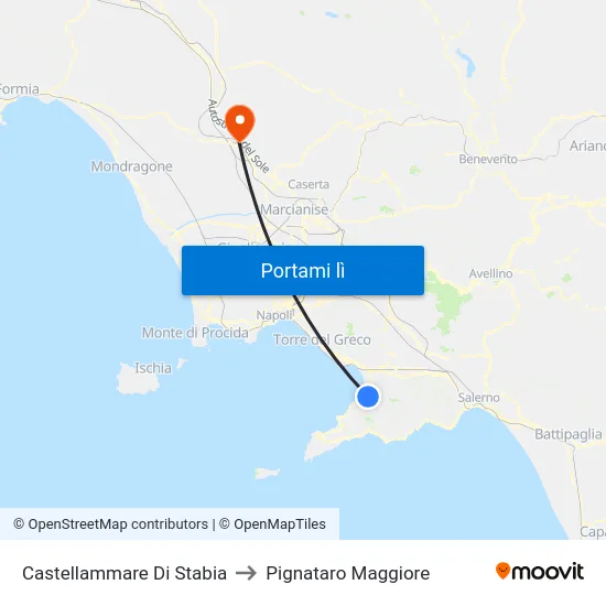 Castellammare Di Stabia to Pignataro Maggiore map