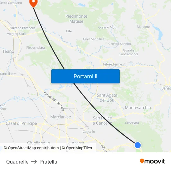 Quadrelle to Pratella map