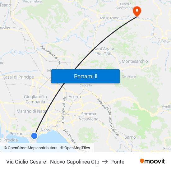 Via Giulio Cesare - Nuovo Capolinea Ctp to Ponte map