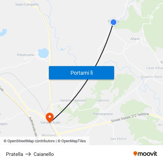 Pratella to Caianello map