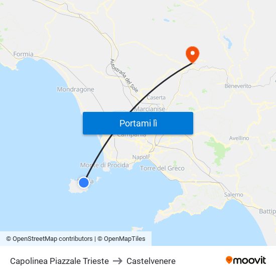 Capolinea Piazzale Trieste to Castelvenere map