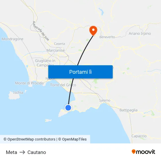 Meta to Cautano map