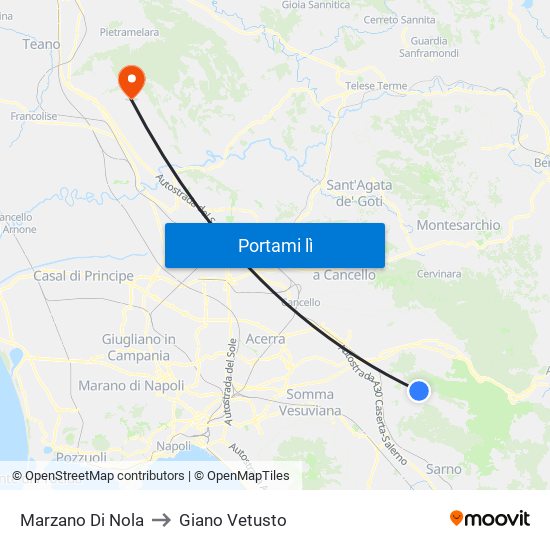 Marzano Di Nola to Giano Vetusto map