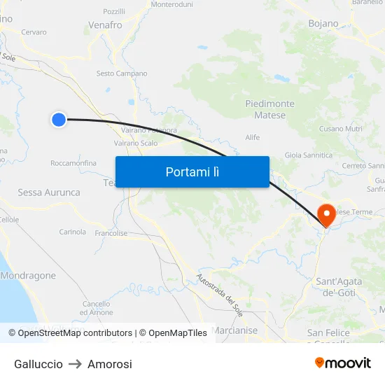 Galluccio to Amorosi map