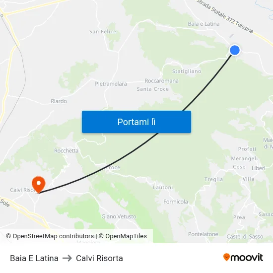 Baia E Latina to Calvi Risorta map