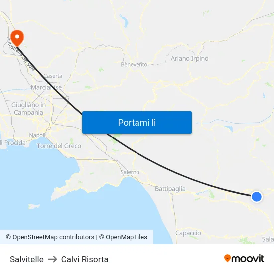 Salvitelle to Calvi Risorta map