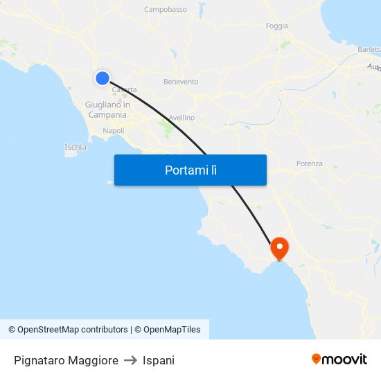 Pignataro Maggiore to Ispani map