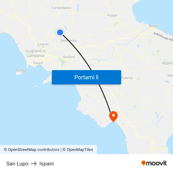 San Lupo to Ispani map