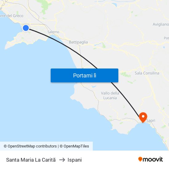 Santa Maria La Caritã to Ispani map