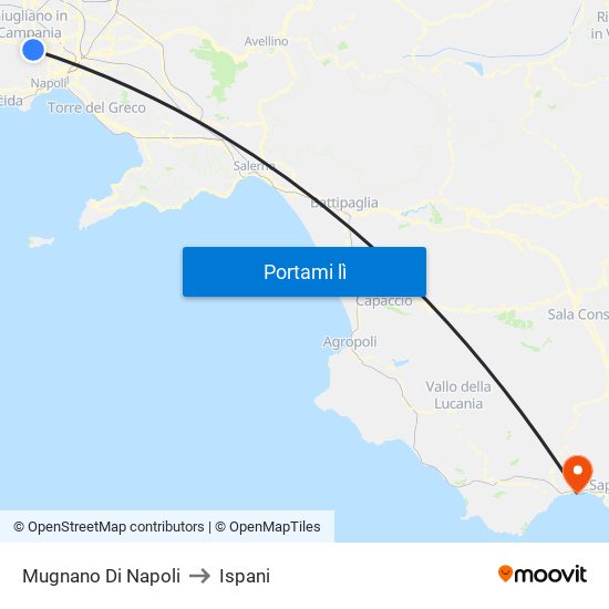 Mugnano Di Napoli to Ispani map