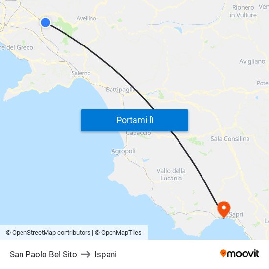 San Paolo Bel Sito to Ispani map